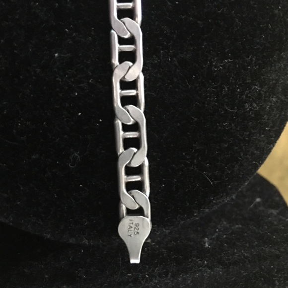 Italian 925 chain link necklace and bracelet set - Picture 5 of 8
